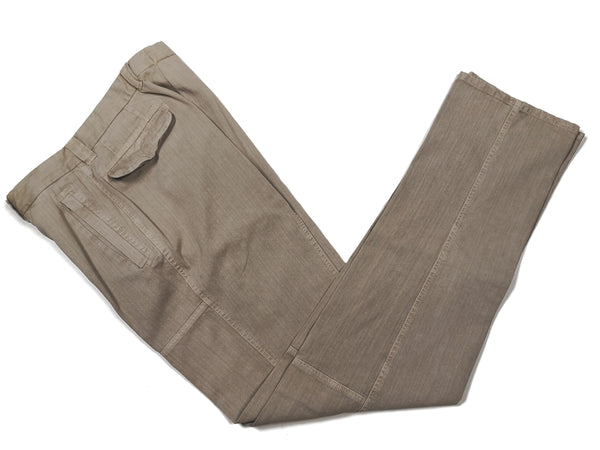 LBM 1911 Trousers 34, Khaki Flat front Relaxed fit Cotton