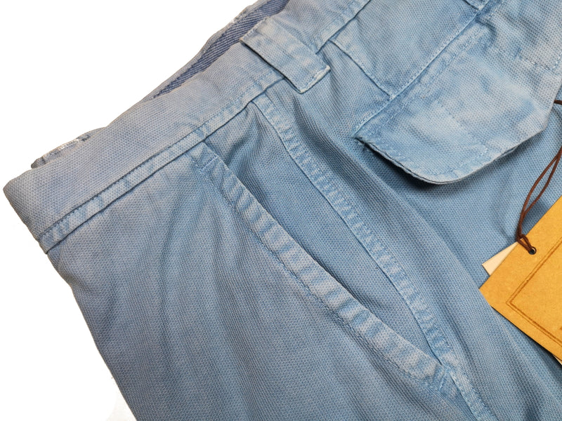 LBM 1911 Trousers 34, Washed turquoise Flat front Relaxed fit Cotton/Linen