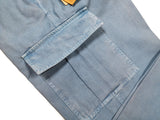 LBM 1911 Trousers 34, Washed turquoise Flat front Relaxed fit Cotton/Linen