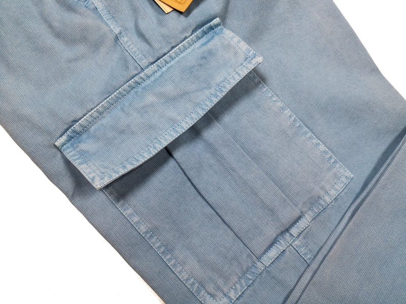 LBM 1911 Trousers 34, Washed turquoise Flat front Relaxed fit Cotton/Linen