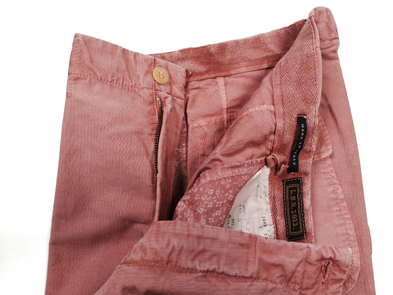 LBM 1911 Trousers 30, Washed red Flat front Relaxed fit Cotton