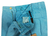 LBM 1911 Trousers 32, Turquoise Flat front Relaxed fit Cotton/Linen