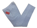 Luigi Bianchi  Trousers 34, Pale blue Flat front Tailored fit Cotton/Elastane