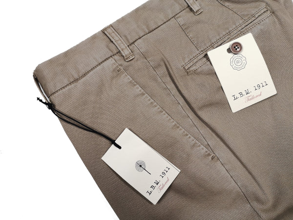 LBM 1911 Trousers 32, Tan Flat front Tailored fit Cotton/Elastane