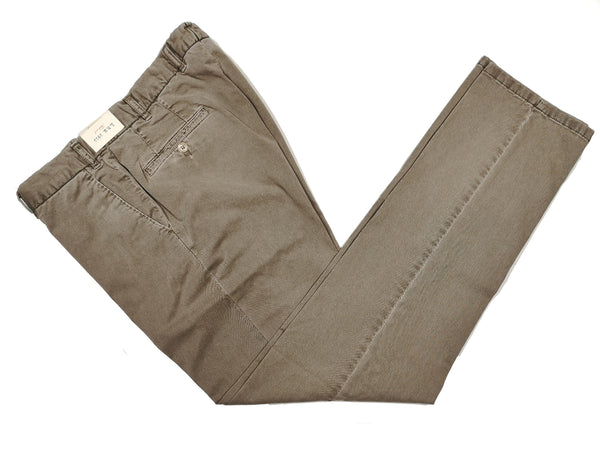 LBM 1911 Trousers 36 Taupe brown Flat front Tailored fit Cotton/Elastane