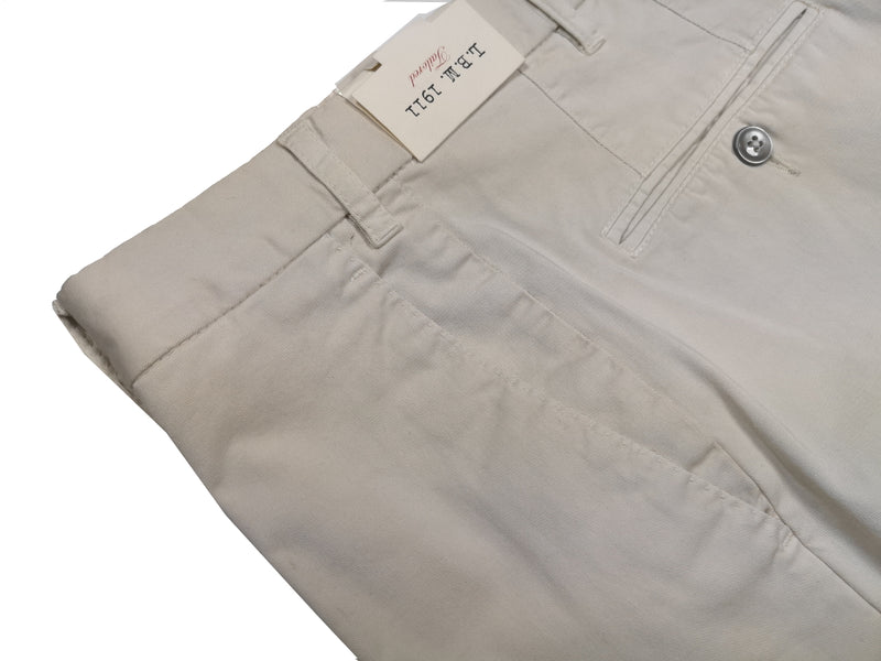 LBM 1911 Trousers 34 DIRTY, Stone beige Flat front Tailored fit Cotton/Elastane