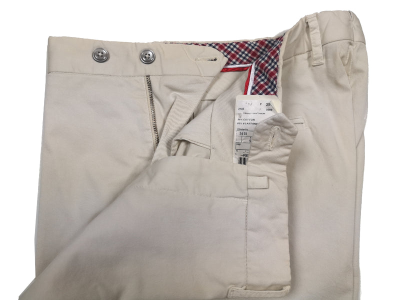 LBM 1911 Trousers 34 DIRTY, Stone beige Flat front Tailored fit Cotton/Elastane