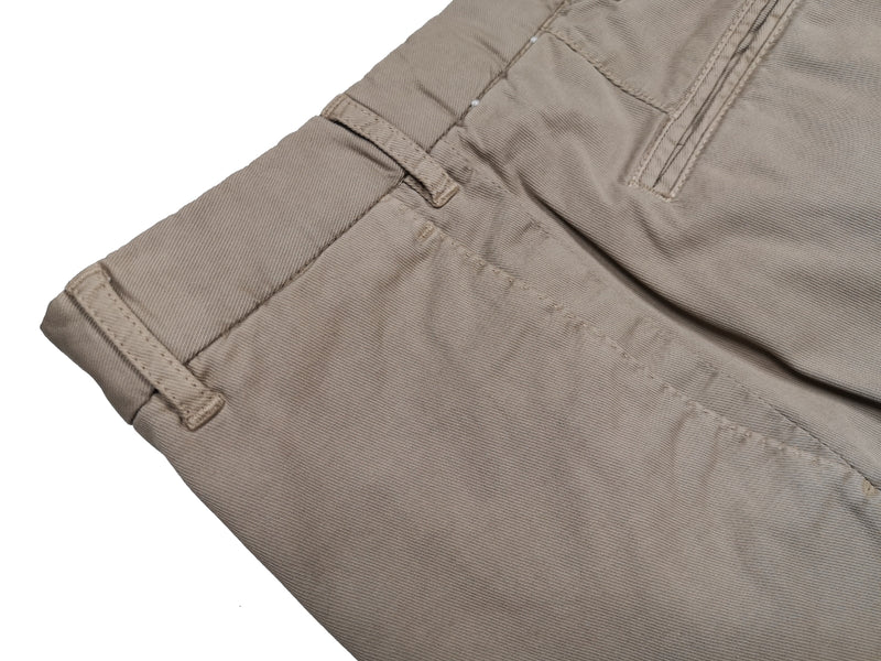 LBM 1911 Trousers 33/34, Taupe brown Flat front Slim fit Cotton/Elastane