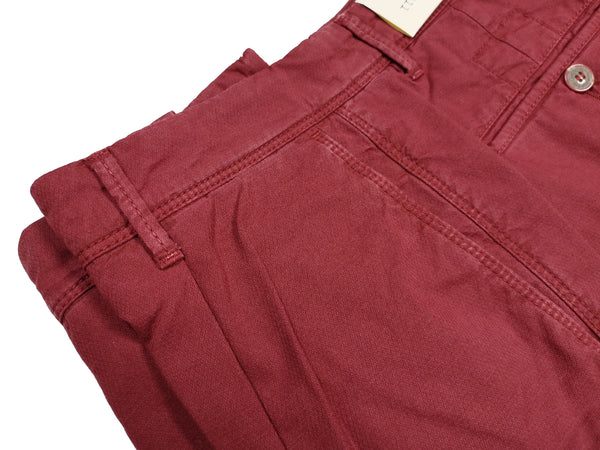 LBM 1911 Trousers 36, Cranberry red Pleated front Tailored fit Cotton blend