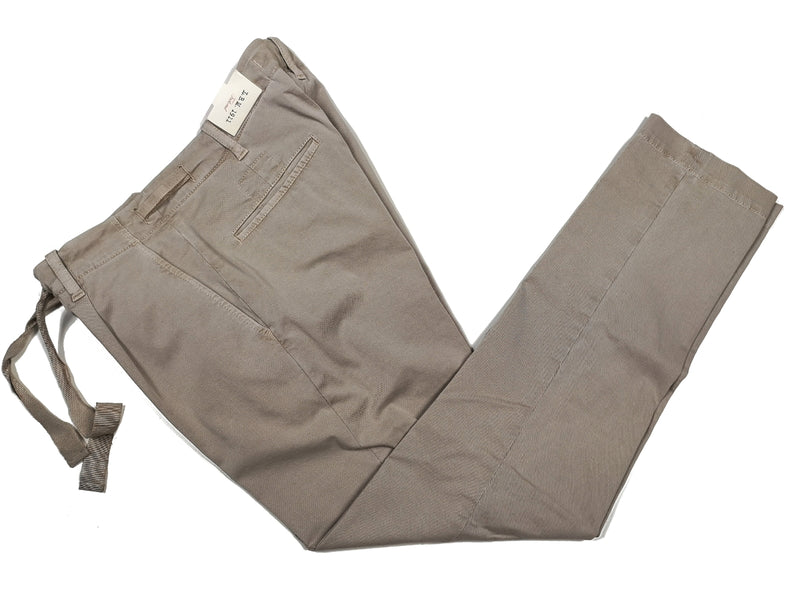 LBM 1911 Trousers 36, Beige Pleated drawstring front Tailored fit Cotton blend