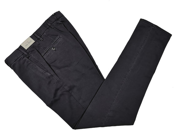 LBM 1911 Trousers 38 Brushed gunmetal grey Flat front Tailored fit Cotton/Elastane