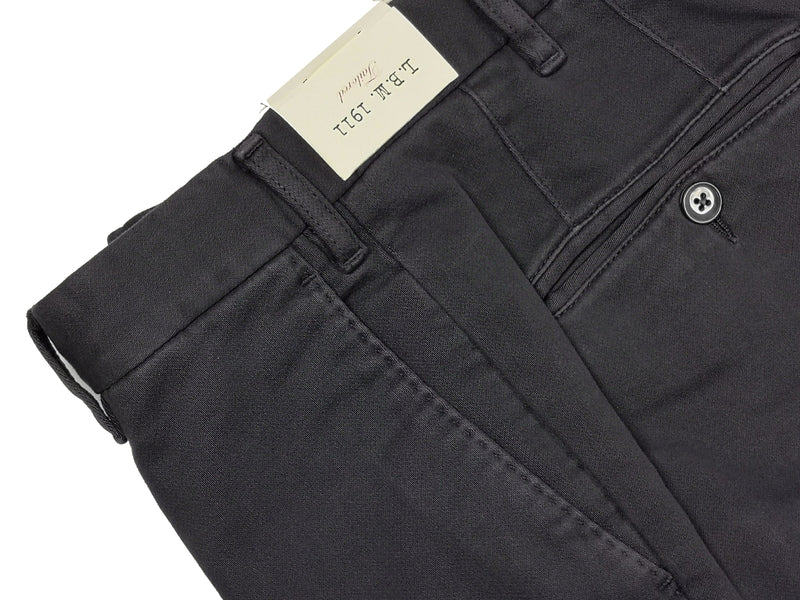 LBM 1911 Trousers 38 Brushed gunmetal grey Flat front Tailored fit Cotton/Elastane