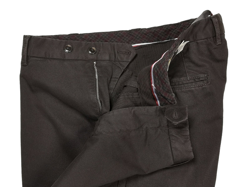 LBM 1911 Trousers 36 Dark brown Flat front Cotton blend