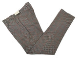 LBM 1911 Trousers 36, Grey-Burgundy check Flat front Tailored fit Cotton/Elastane