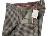 LBM 1911 Trousers 36, Grey-Burgundy check Flat front Tailored fit Cotton/Elastane