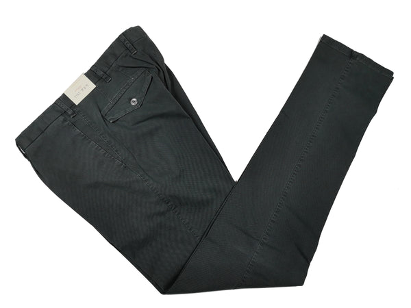LBM 1911 Trousers 35/36, Hunter green Pleated front Slim fit Cotton/Elastane