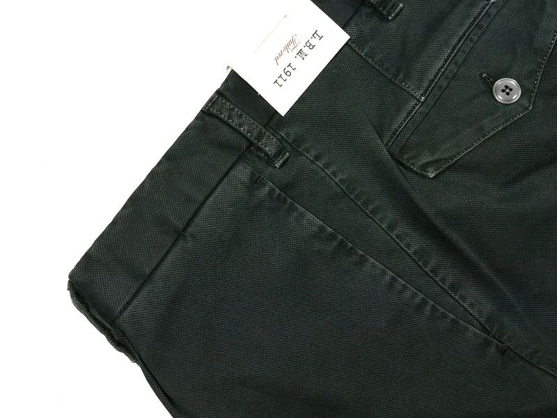 LBM 1911 Trousers 35/36, Hunter green Pleated front Slim fit Cotton/Elastane