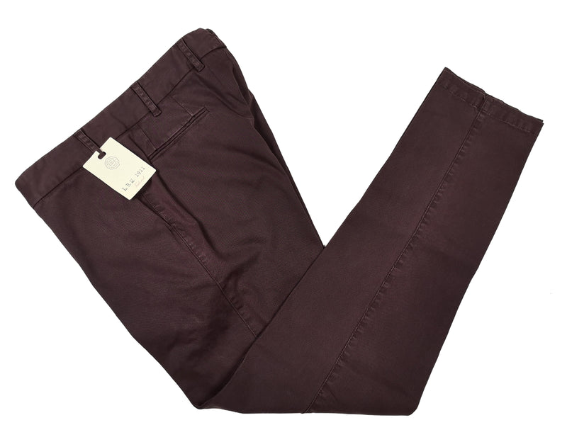 LBM 1911 Trousers 35/36, Dark brown Flat front Slim fit Cotton/Elastane