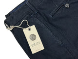 LBM 1911 Trousers 34, Washed navy microcheck Flat front Tailored fit Cotton blend