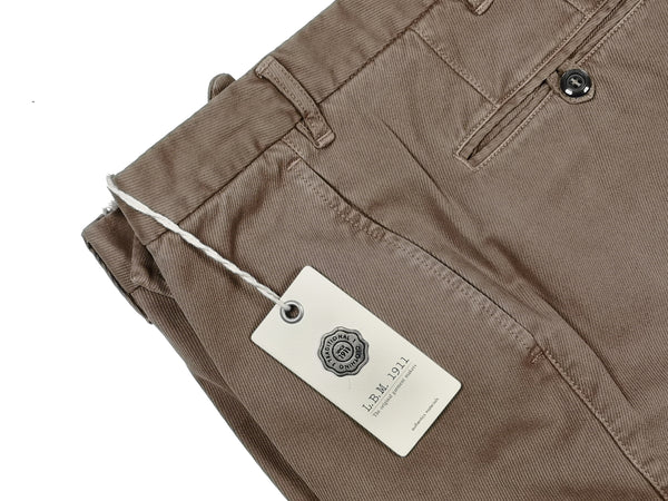 LBM 1911 Trousers 36, Dark sand Flat front Tailored fit Cotton/Elastane
