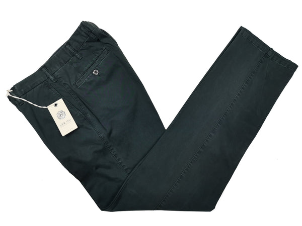 LBM 1911 Trousers 34, Forest green Flat front Tailored fit Cotton/Elastane