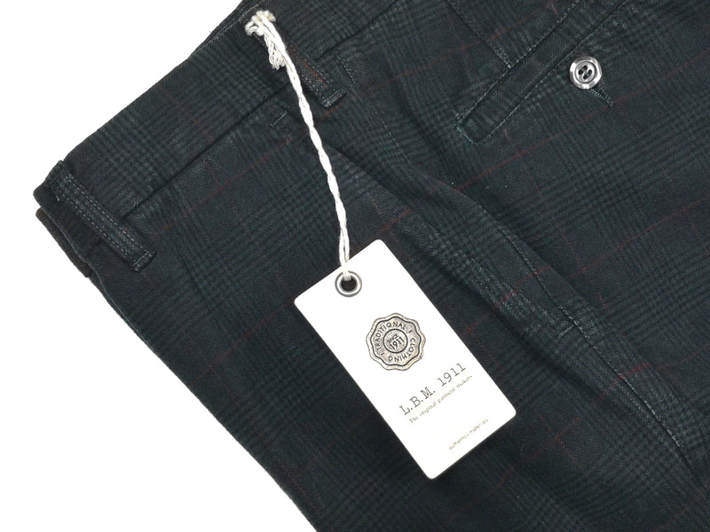 LBM 1911 Trousers 36, Forest plaid Flat front Tailored fit Cotton/Elastane