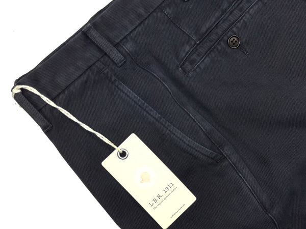 LBM 1911 Trousers 36, Navy bue Flat front Tailored fit Cotton