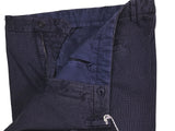 LBM 1911 Trousers 34, Indigo blue weave Flat front Relaxed fit Cotton blend