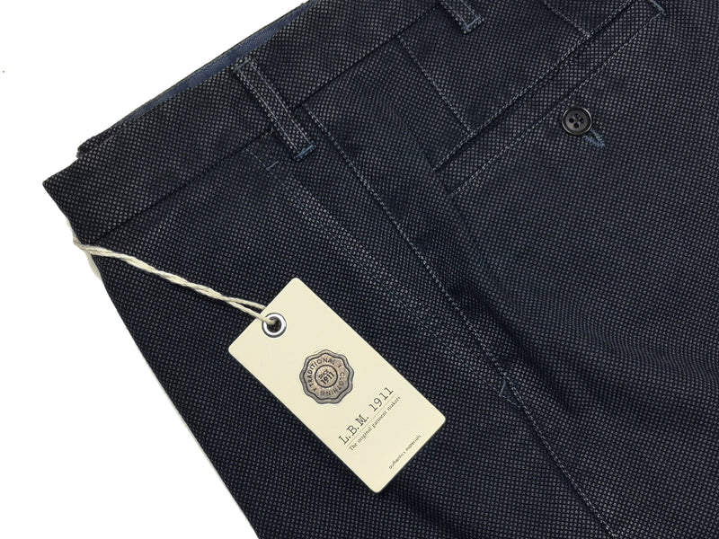 LBM 1911 Trousers 34, Washed navy weave Flat front Relaxed fit Cotton blend