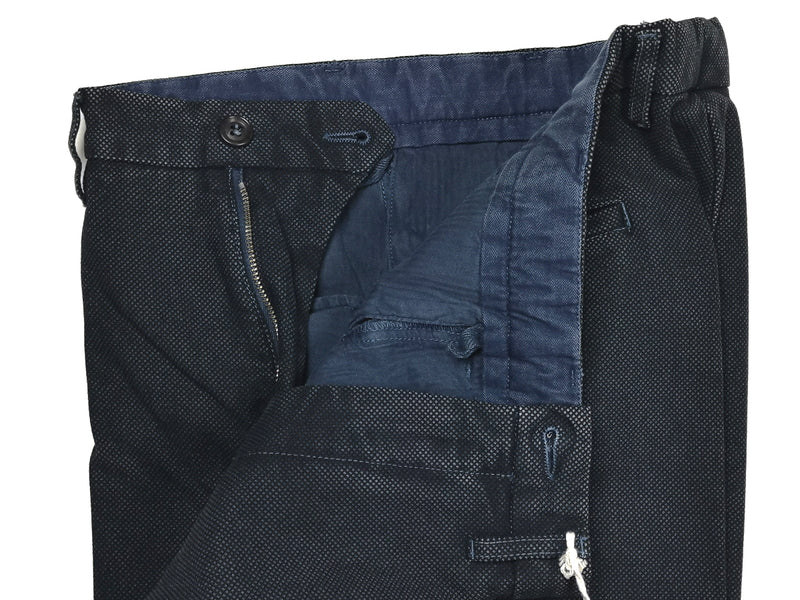 LBM 1911 Trousers 34, Washed navy weave Flat front Relaxed fit Cotton blend