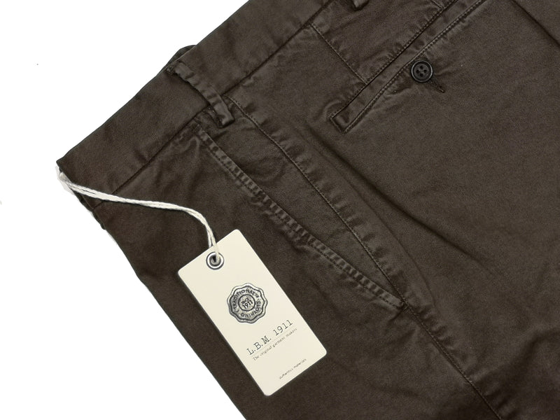 LBM 1911 Trousers 34, Brownish grey Flat front Relaxed fit Cotton