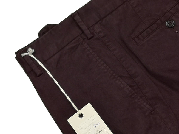 LBM 1911 Trousers 34, Burgundy brown Flat front Relaxed fit Cotton/Lycra