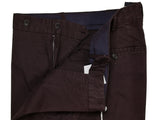 LBM 1911 Trousers 34, Burgundy brown Flat front Relaxed fit Cotton/Lycra
