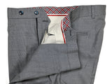 LBM 1911 Trousers 35/36 Pale blue/white fancy pattern Flat front Slim fit Wool/Cotton