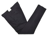 LBM 1911 Trousers 35/36, Dark navy fancy pattern Flat front Slim fit Wool/Cotton