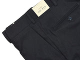 LBM 1911 Trousers 35/36, Dark navy fancy pattern Flat front Slim fit Wool/Cotton