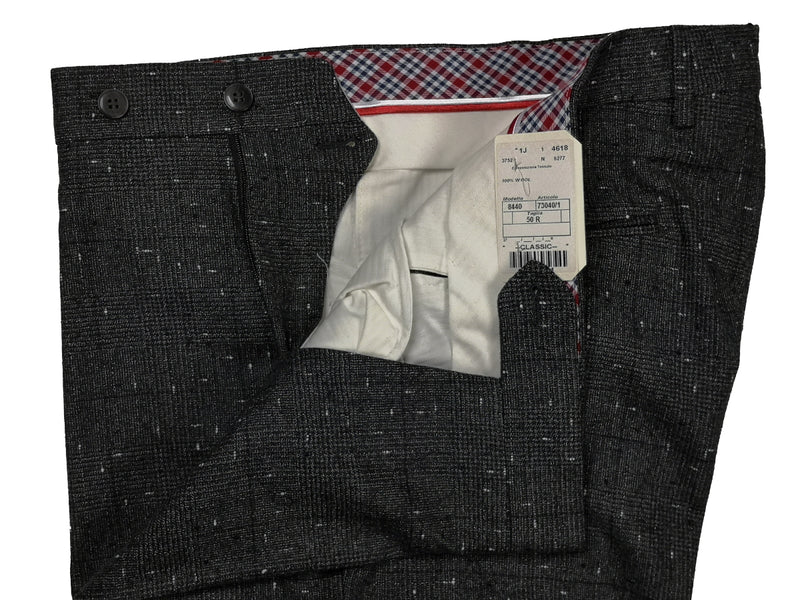 LBM 1911 Trousers 34, Charcoal plaid Flat front Tailored fit Wool
