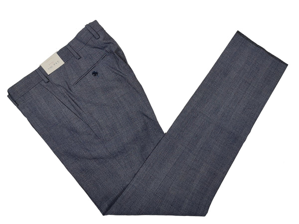 LBM 1911 Trousers 36, Pale blue plaid Flat front Tailored fit Wool blend