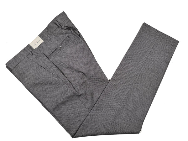 LBM 1911 Trousers 36, Grey fancy pattern Flat front Tailored fit Wool/Cotton