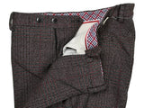 LBM 1911 Trousers 36, Grey with blue/red plaid Flat front Tailored fit Wool