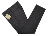 Luigi Bianchi  Trousers 34, Charcoal weave Flat front Tailored fit Wool blend