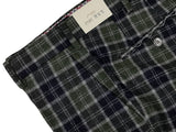 LBM 1911 Trousers 34, Olive/Navy plaid Flat front Tailored fit Wool/Nylon