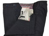 LBM 1911 Trousers 36, Dark greyish blue fancy weave Flat front Tailored fit Wool/Elastane