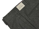 LBM 1911 Trousers 34, Charcoal flecked mini-check Flat front Tailored fit Wool