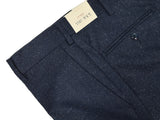 LBM 1911 Trousers 34, Dark blue flecked mini-check Flat front Tailored fit Wool/Elastane