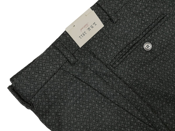 LBM 1911 Trousers 36, Charcoal fancy weave Flat front Tailored fit Wool