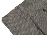 LBM 1911 Trousers 35/36, Brown/Cream 70s weave Flat front Tailored fit Wool