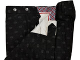 LBM 1911 Trousers 36, Charcoal with soft white pattern Flat front Tailored fit Wool/Nylon