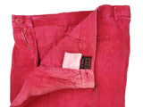 LBM 1911 Trousers 32, Washed red Flat front Straight fit Pure linen