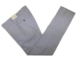 LBM 1911 Trousers 34, Blue/white striped seersucker Flat front Tailored fit Cotton blend